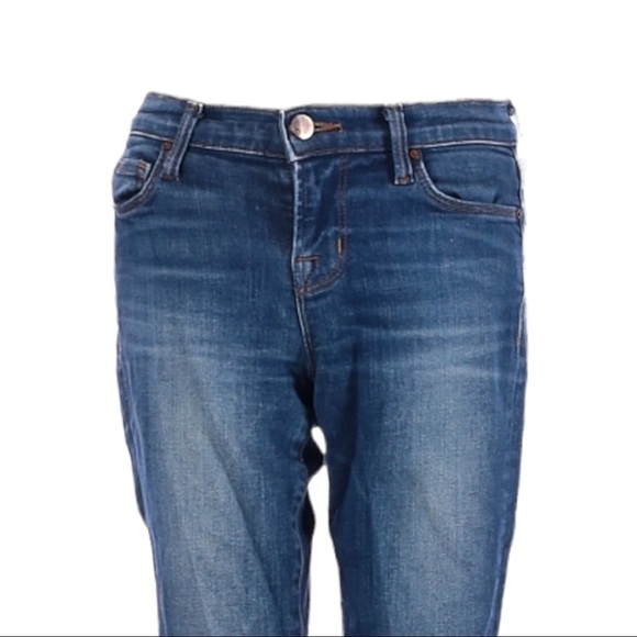 J Brand Alta Busted Distressed Knee Skinny Capri Blue Jeans Size 24 - Picture 5 of 12